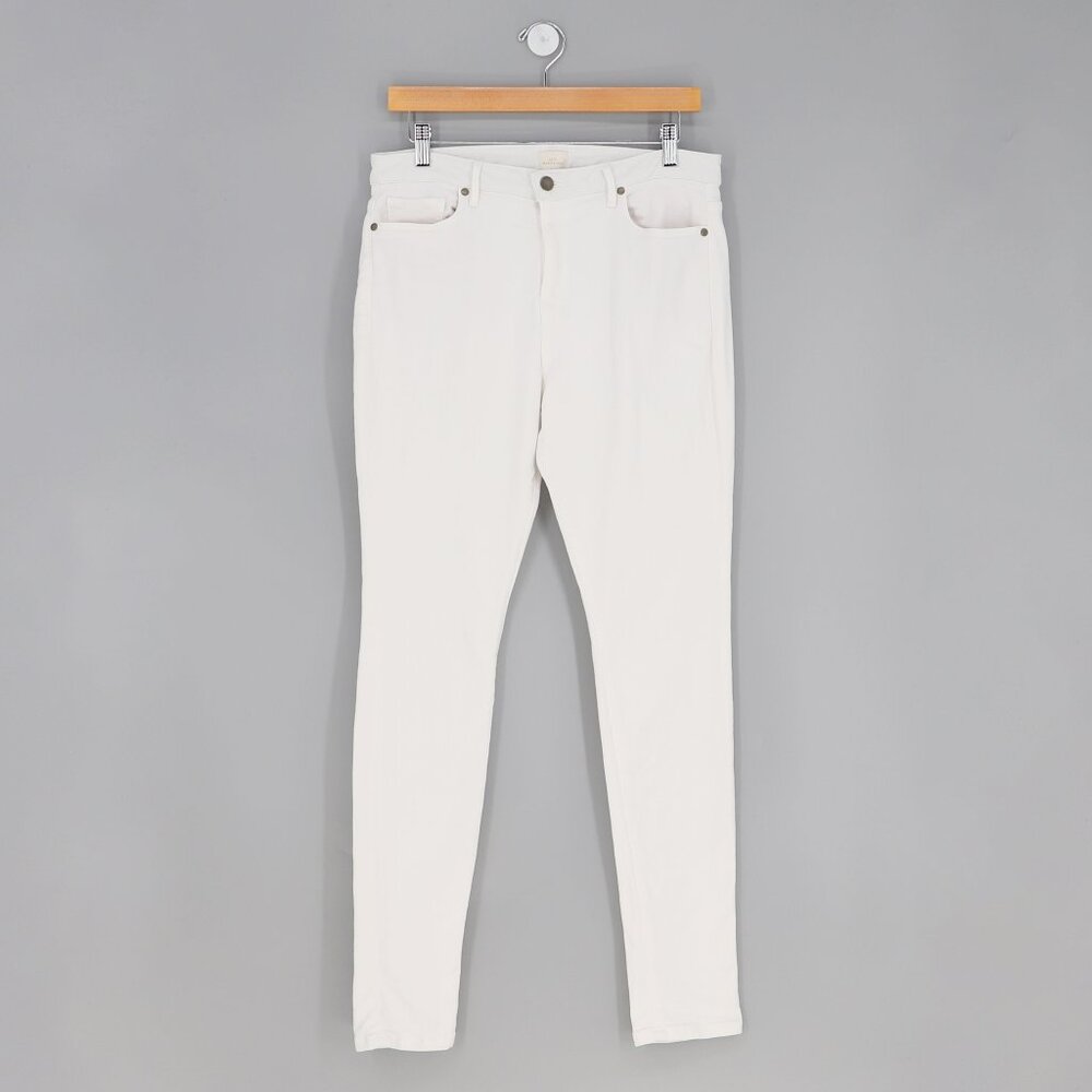 ANN MASHBURN 5-Pocket Skinny Stretch White Jeans Size 29